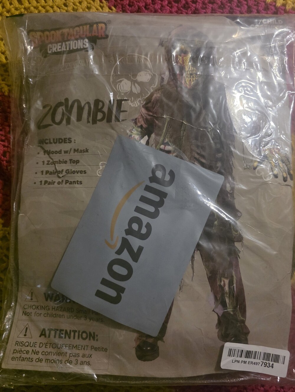 Zombie Costume - Dark Brown/Black